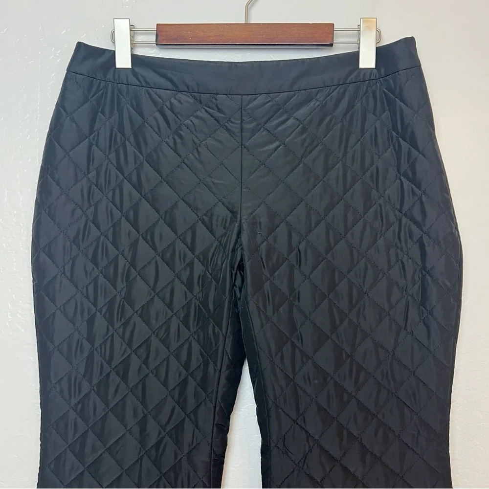 •& OTHER STORIES• Black Flared Quilted Trousers Pant Size 12‎ - Picture 4 of 11